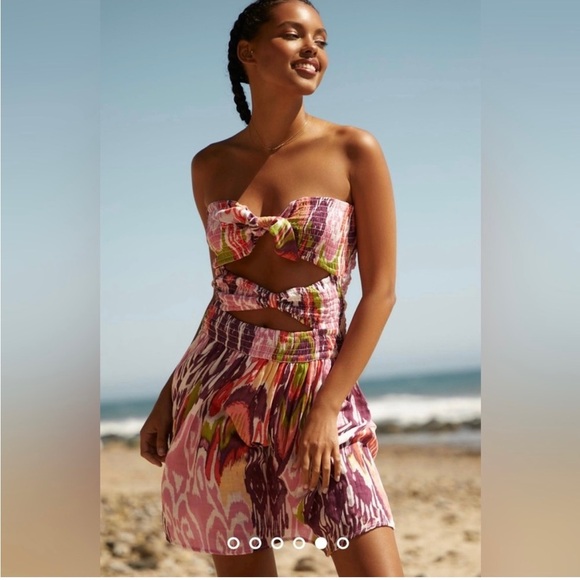 Anthropologie Pink and Purple Textured Dress - Picture 1 of 9